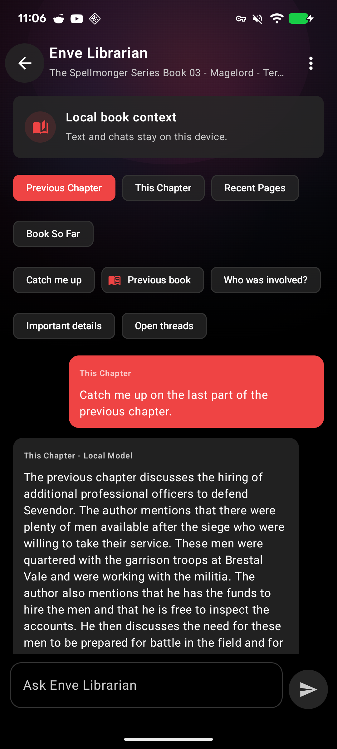 Enve Librarian on Android