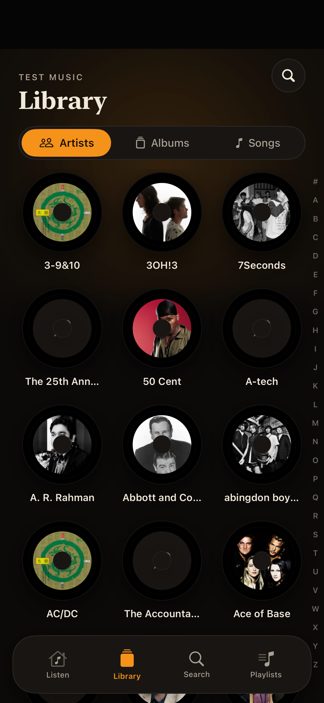iPhone Artists library