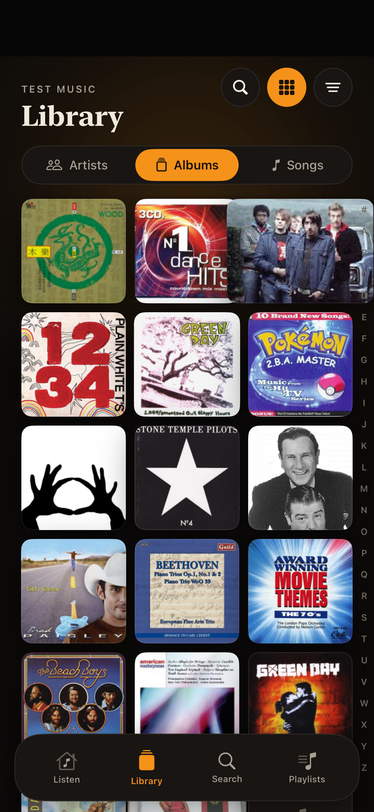 iPhone edge-to-edge album wall