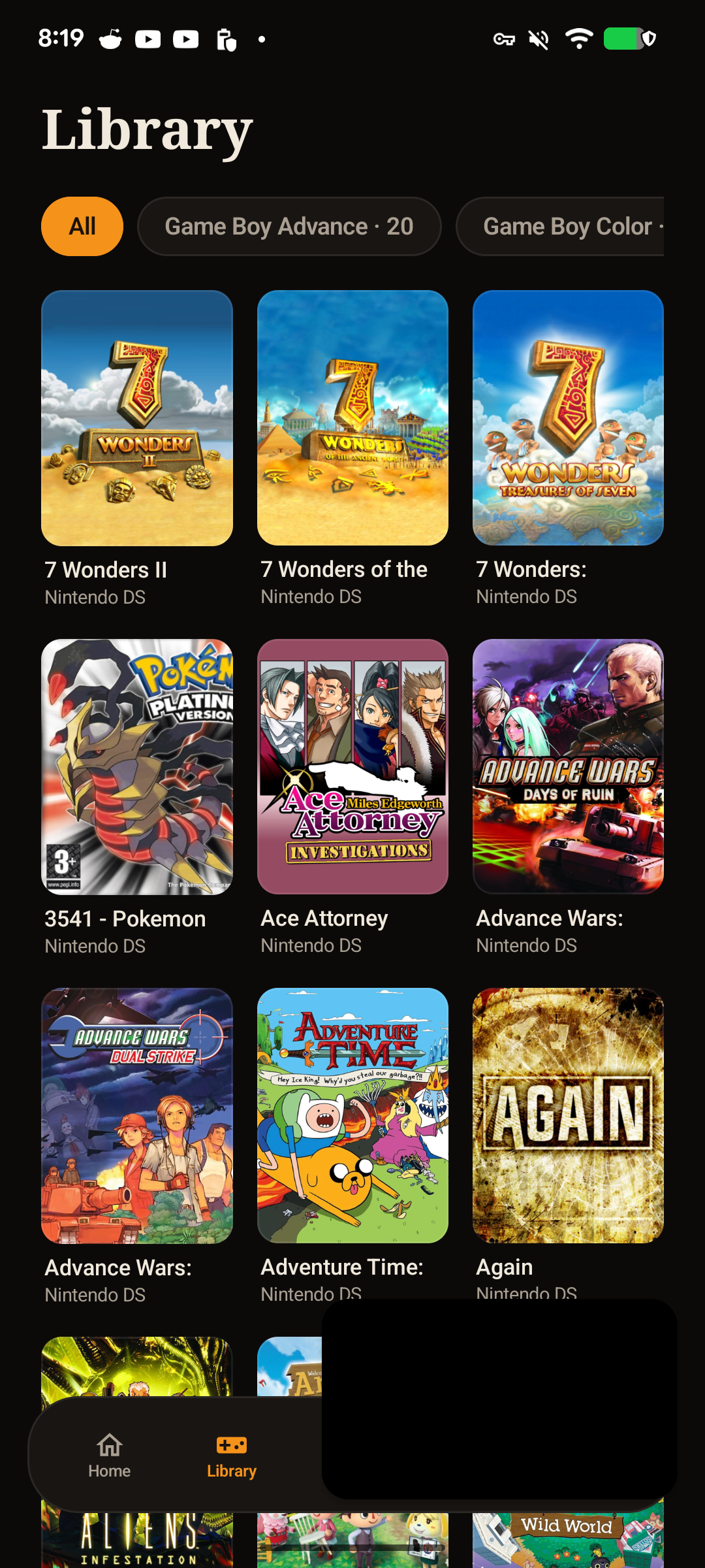 Android RomM game library