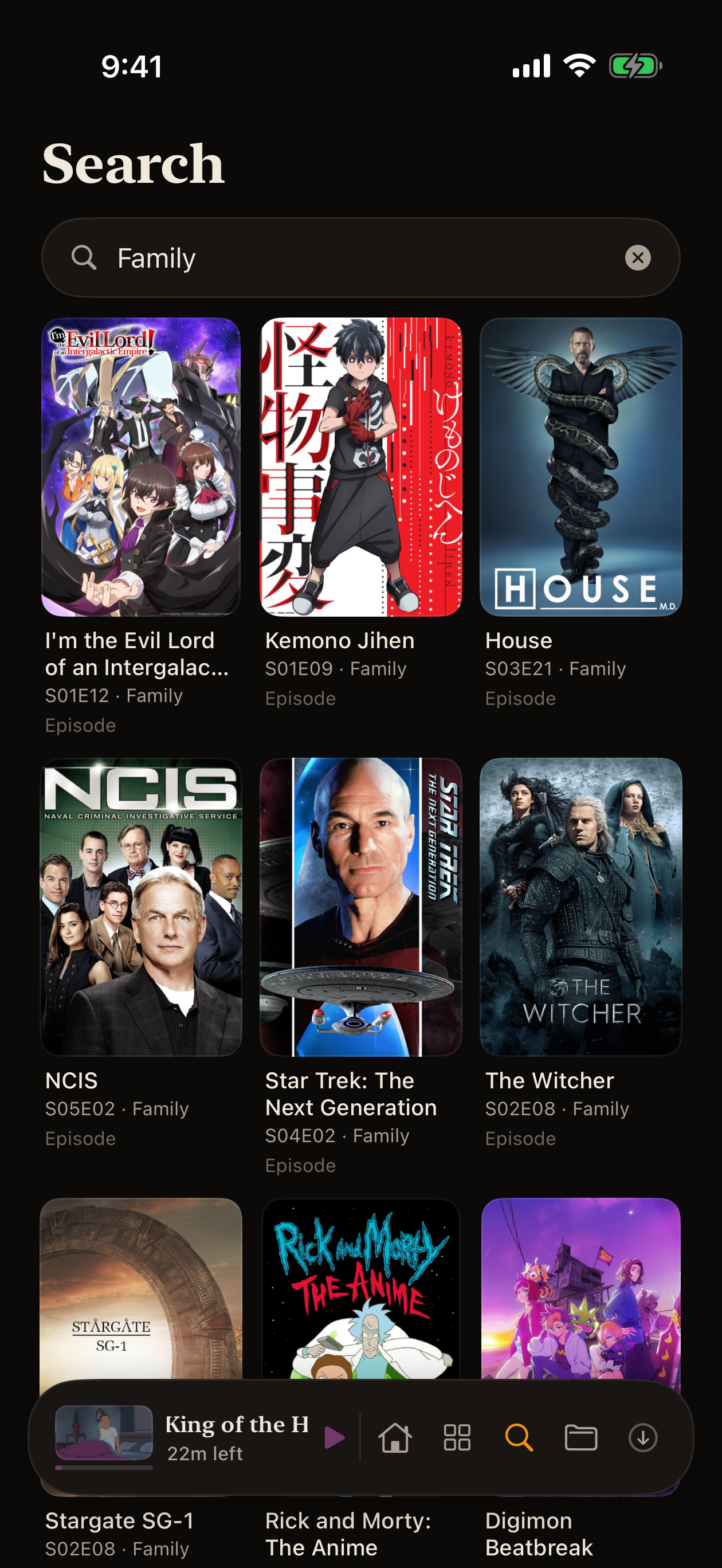 Current iPhone video search results